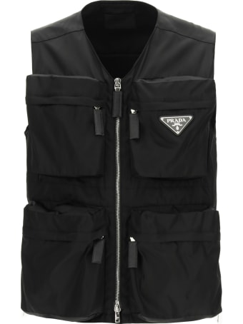 Prada Multi-pocket Vest In Re-nylon