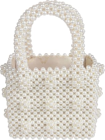Shrimps Mini Antonia Beaded Handbag W Faux Pearl Beads