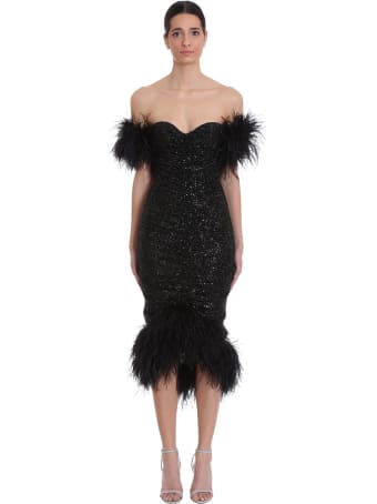 Nervi Luna Dress In Black Polyester