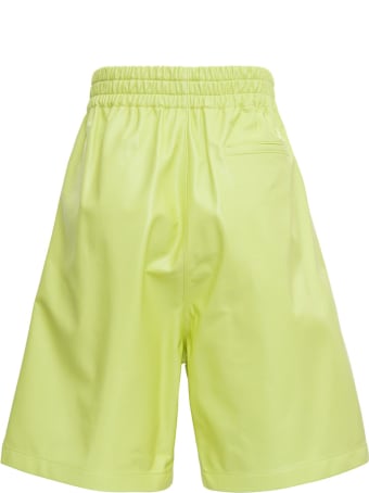 Bottega Veneta High Waisted Bermuda Shorts In Leather