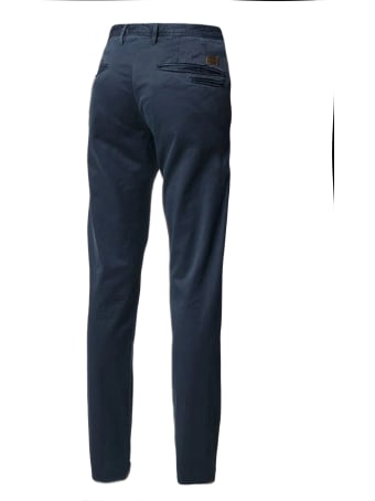 Incotex Red Blue Stretch Cotton Chino Trousers Incotex Red