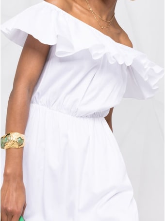 Federica Tosi Silk Popeline Off Shoulders Dress