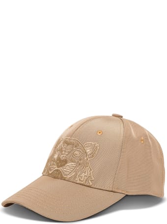 Kenzo Beige Hat With Tiger Embroidery