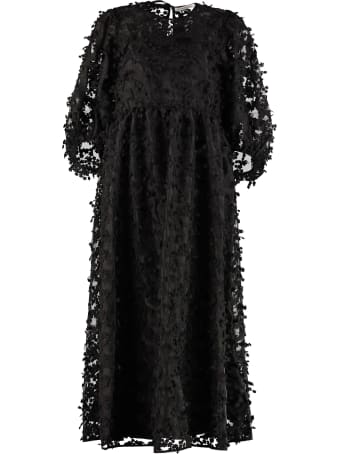 Cecilie Bahnsen Karmen Dress With Floral Applications