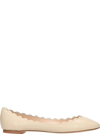 Fabio Rusconi Ballet Flats In Beige Leather