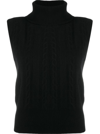 Federica Tosi Wool And Cashmere High Neck Sleeveless Top 85%wool, 15% Cachemire
