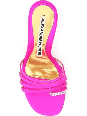 Alexandre Vauthier Salma Satin Mules With Crystals