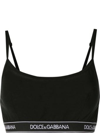 Dolce & Gabbana Stretch Fabric Top With Logo
