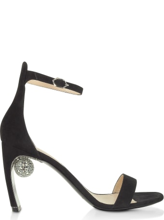 Nicholas Kirkwood Black 90mm Maeva Sandals
