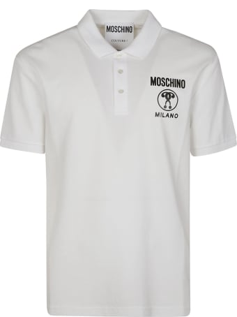 Moschino Milano Chest Print Polo Shirt