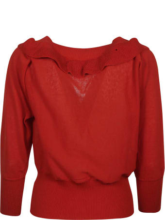 Philosophy di Lorenzo Serafini Ruffle Applique Logo Embroidered Cardigan