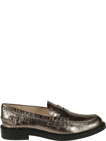 Tod's Metallic Slide-on Loafers