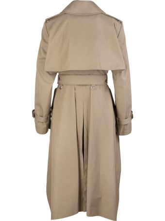 Alexander McQueen Woman Beige Asymmetrical Trench Coat