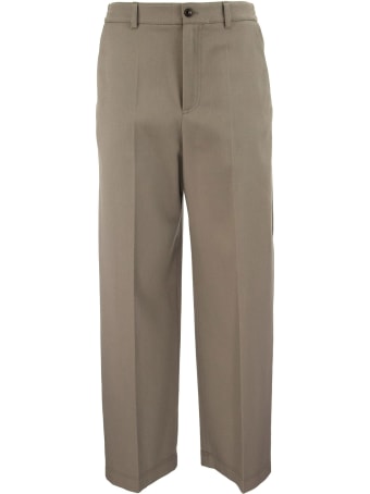Agnona Palazzo Pants In Cotton Twill