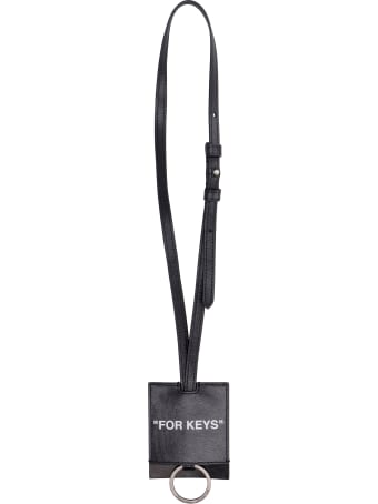 Off-White Leather Keyring