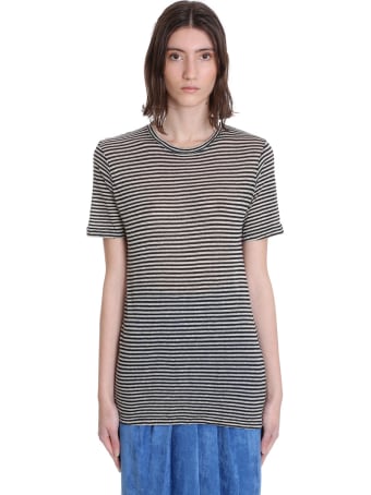 Isabel Marant Leon T-shirt In Beige Cotton