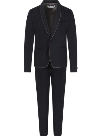 Dondup Blue Suit For Boy With Iconic D