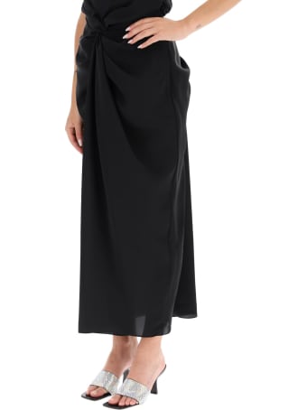 A.W.A.K.E. Mode Draped Skirt With Knots