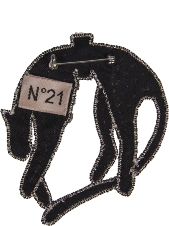 N.21 Crystal Embellished Brooch