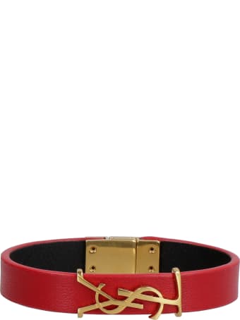 Saint Laurent Opyum Leather Bracelet