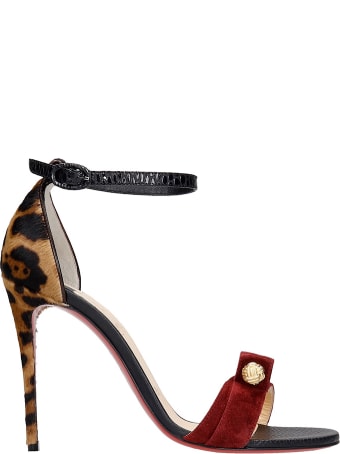Christian Louboutin Stanisandal 100 Sandals In Multicolor Synthetic Fibers