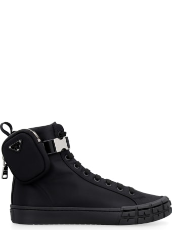 Prada Prada Wheel Re-nylon High-top Sneakers