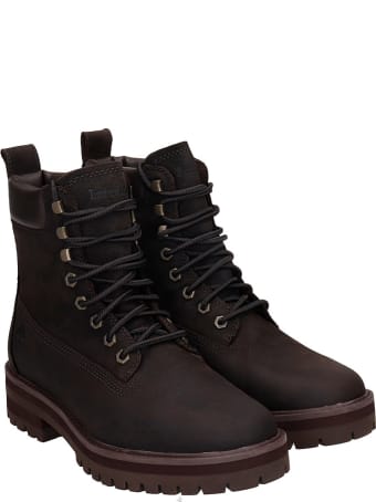 Timberland Courma Guy Combat Boots In Brown Leather