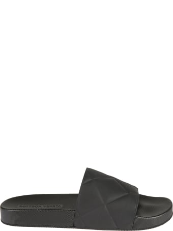 Bottega Veneta Matt Rubber Sliders