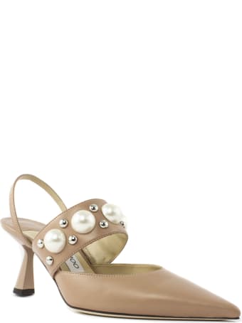 Jimmy Choo Pink Leather Slingback