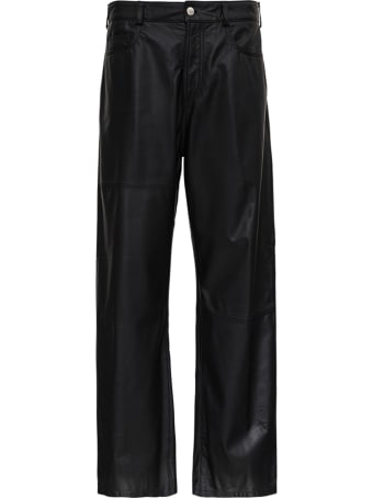 Trussardi 80s Black Kansas Leather Pants
