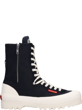 Superga Sneakers In Black Canvas