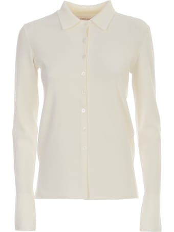 Liviana Conti Plain Knit Shirt W/collar