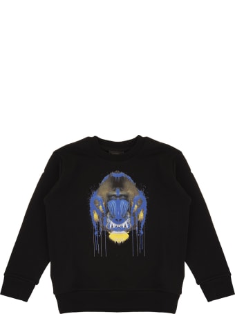 Marcelo Burlon Black Sweatshirt With Macaque Print