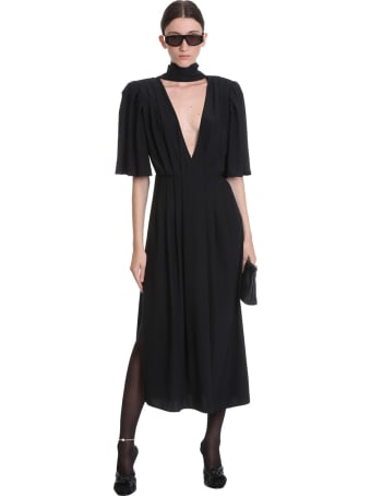 Magda Butrym Dress In Black Silk
