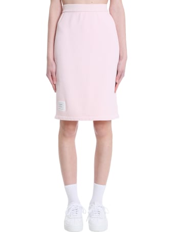 Thom Browne Skirt In Rose-pink Cotton