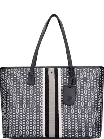 Tory Burch Gemini Tote In Black Leather