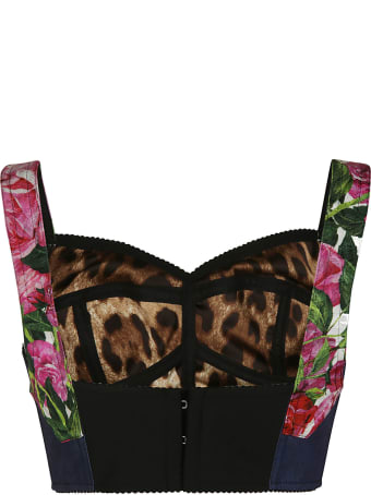 Dolce & Gabbana Polka Dot Floral Print Top