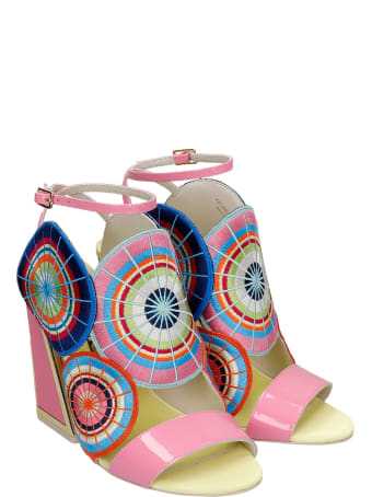 Kat Maconie Frida Sandals In Rose-pink Leather