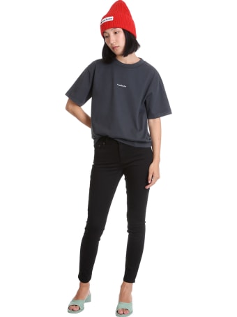 Acne Studios Edie Stamp T-shirt In Black Cotton