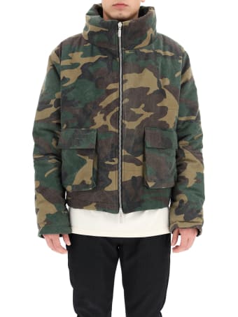 Rhude Camouflage Jacket With Logo Patch