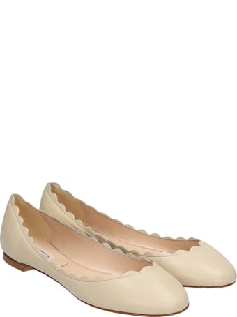 Fabio Rusconi Ballet Flats In Beige Leather