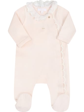 Chloé Pink Set For Babygirl With Logo