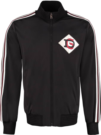 Dolce & Gabbana Patch Detail Full-zip Sweatshirt