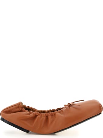 Khaite Ashland Leather Ballet Flats