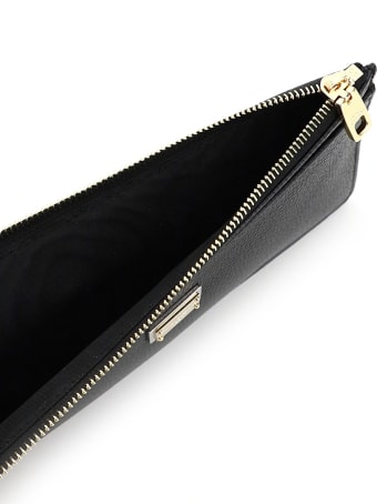 Dolce & Gabbana Card Holder Pouch In Hammered Leather