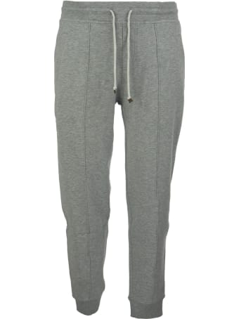 Brunello Cucinelli Techno Cotton Interlock Trousers With Crête Detail And Elasticated Cuffs