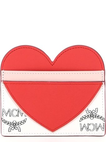 MCM Visetos Card Holder With Heart