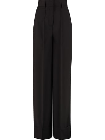 MSGM Wool Wide-leg Trousers