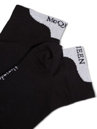Alexander McQueen Ankle Cotton Socks With Logo