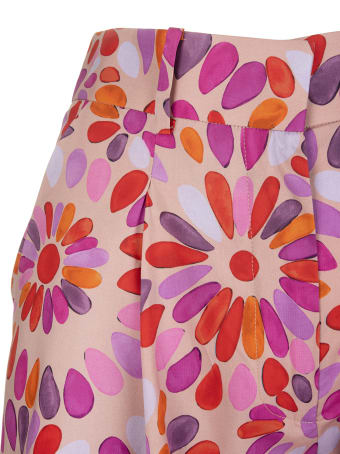 Gianluca Capannolo Multicolour Cotton Floral Print High-waisted Shorts